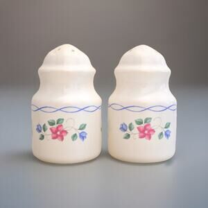 PFALTZGRAFF Ceramic Floral Design Salt and Pepper Set *Made in USA